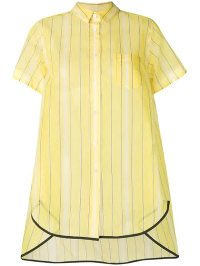 Sacai Striped Loose-fit Shirt - Yellow