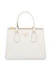 Prada Galleria Top Handle Bag In White