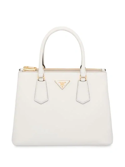 Prada Galleria Top Handle Bag In White
