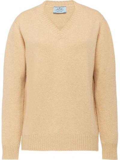Prada Pullover Mit Cut-outs In Nude