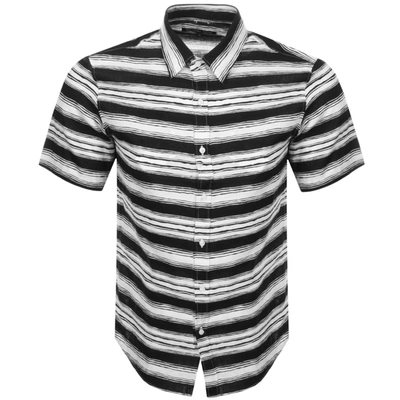 Michael Kors Men's Fane Striped Button-down Shirt In Black