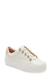 Kurt Geiger Womens White Liviah Crystal Eyelet Leather Trainers 3