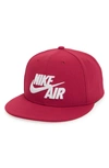 Nike Air True Snapback Baseball Cap In Red Crush
