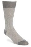 Pantherella 'fabian - Vintage Collection' Egyptian Cotton Blend Socks In Mid Grey