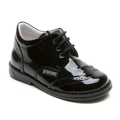 Step2wo Lord - Patent Brogue In Black 20-23