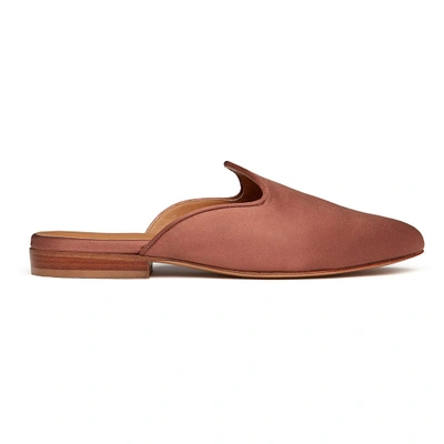 Le Monde Beryl Terracotta Satin Venetian Mule