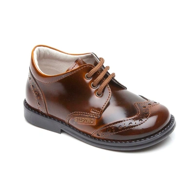 Step2wo Lord - Patent Brogue In Brown 27-30