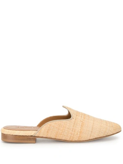 Le Monde Beryl Sand Raffia Venetian Mule