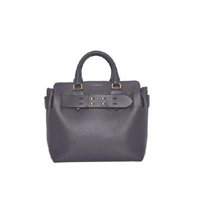 Burberry The Small Leather Belt Bag In Charcoal Grey