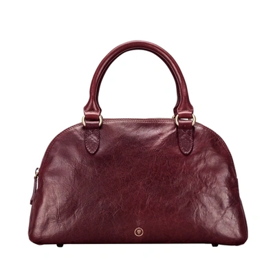 Maxwell Scott Bags Luxury Wine Women S Leather Bowling Bag Handbag