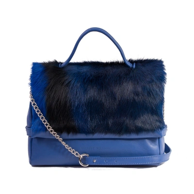Sherene Melinda Royal Smith Tote Bag With A Stripe In Royal Blue
