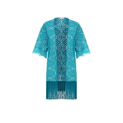 Paolita Cape Teal Kimono In Turquoise