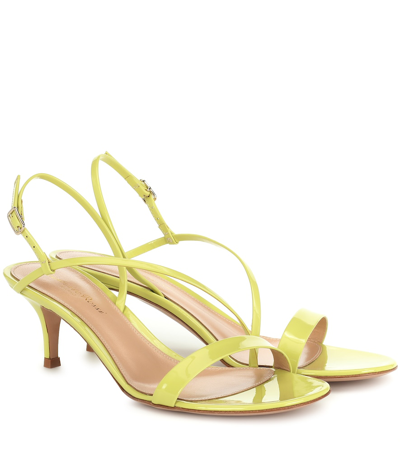 Gianvito Rossi Manhattan 55 Leather Sandals In Yellow
