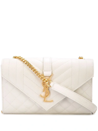 Saint Laurent Small Envelope Bag In White