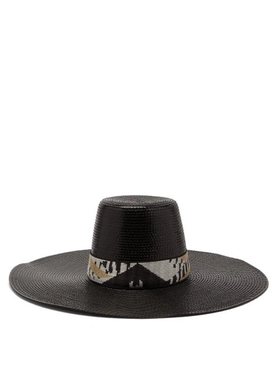 Missoni Banded Wide-brim Hat In Black