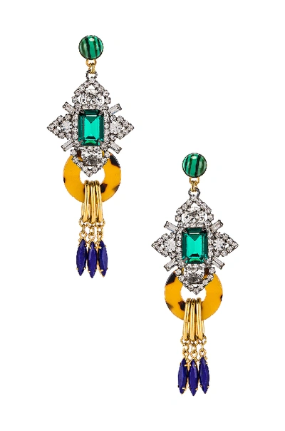 Elizabeth Cole Edwina Geometric Drop Earrings In Multi