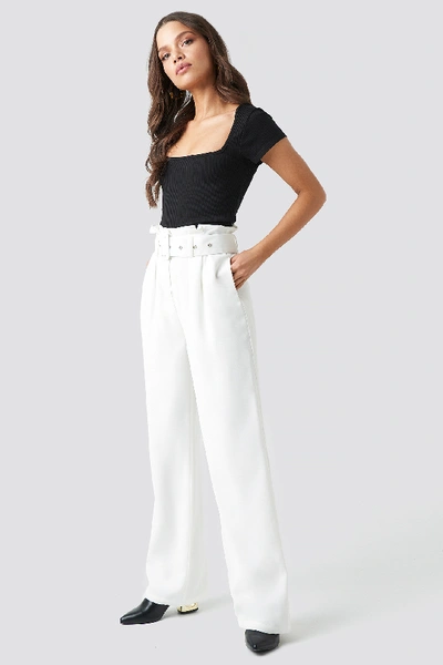 Chloé Belted Highwaist Flared Pants - White