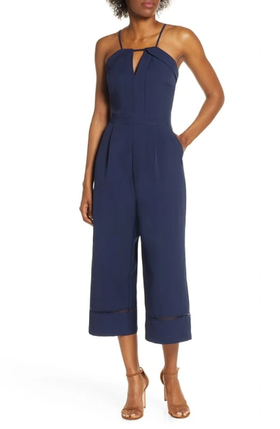 Adelyn Rae Layla Culotte Jumpsuit In Navy