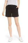 Ag Caden Tailored Trouser Shorts In Super Black