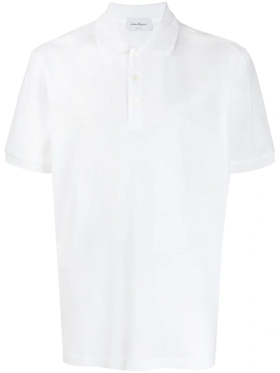 Ferragamo Classic Polo Shirt In Bianco