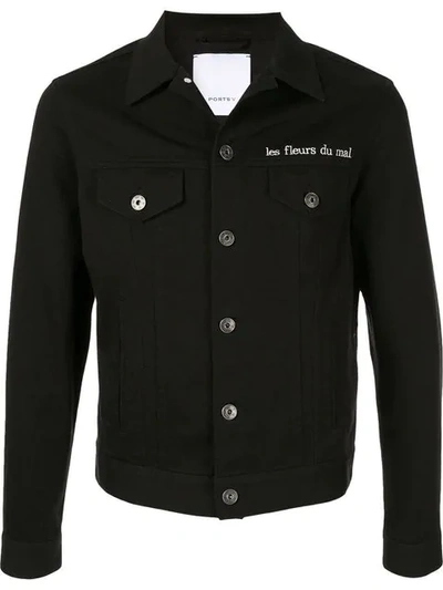 Ports V Logo Embroidered Shirt Jacket In Black