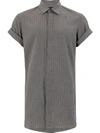 Ann Demeulemeester Striped Longline Shirt - Grey