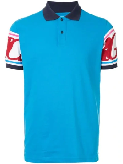 Iceberg Logo Polo Shirt In Blue