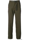 Moncler Belted Straight-leg Trousers - Green
