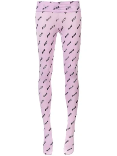 Ground Zero Character Print Stockings In Pink