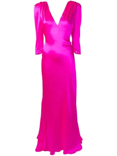 Maria Lucia Hohan Derya Structured Shoulder Dress In Pink