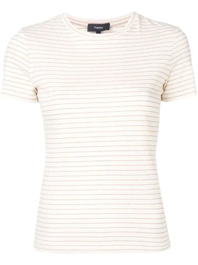 Theory Shima Striped T-shirt In Neutrals