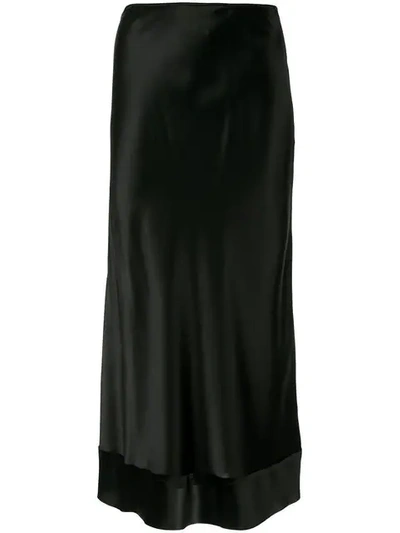 Lee Mathews Stella Silk Skirt In Black