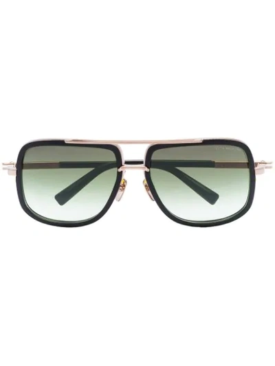 Dita Eyewear Mach-s Aviator Sunglasses In Black