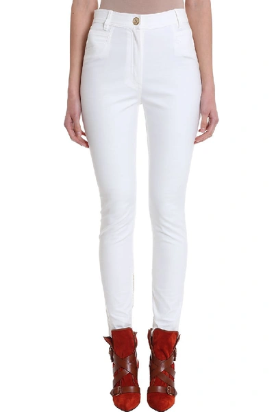 Balmain Slim White Denim Jeans