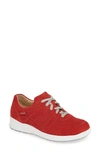 Mephisto Rebecca Perforated Sneaker In Scarlet Nubuck