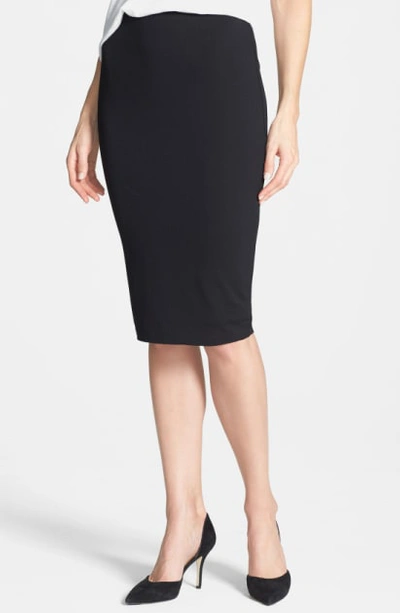 Vince Camuto Stretch Knit Midi Tube Skirt In Rich Black
