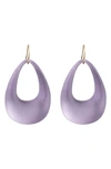 Alexis Bittar Small Tapered Hoop Earrings In Mulberry