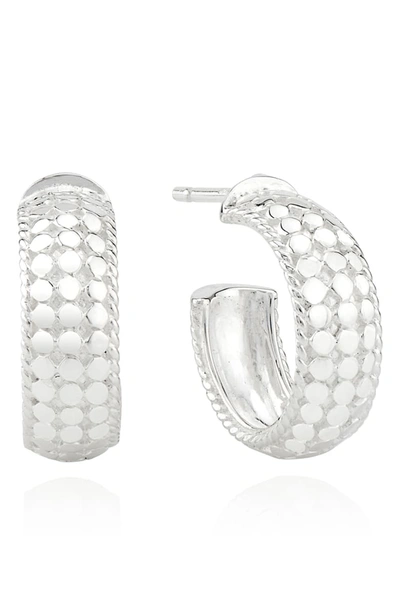 Anna Beck Small Dome Hoop Earrings In Silver
