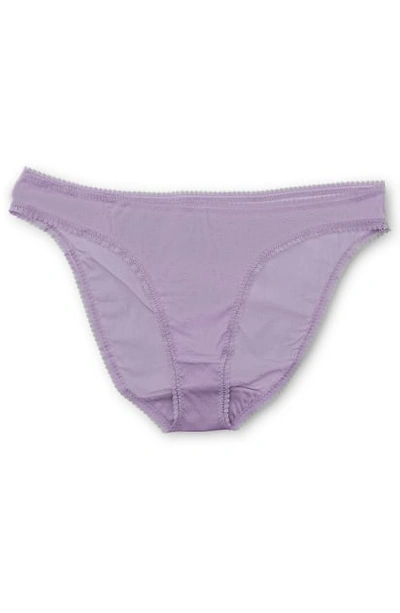 On Gossamer Mesh Bikini In Lilac