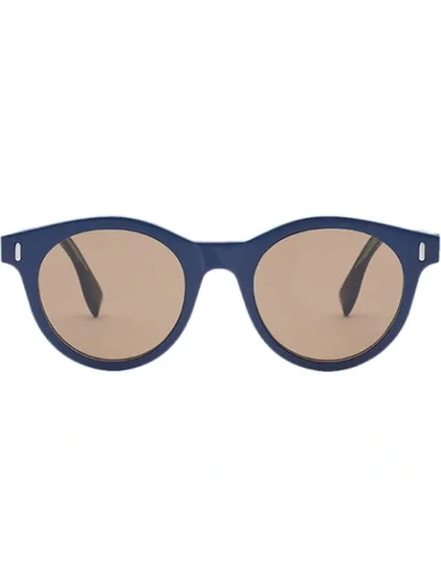 Fendi Runde Sonnenbrille In Blau