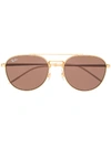 Ray Ban Ray-ban Aviator Frame Sunglasses - Metallic In Neutrals