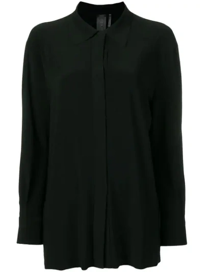 Norma Kamali Concealed Fastened Shirt In Black