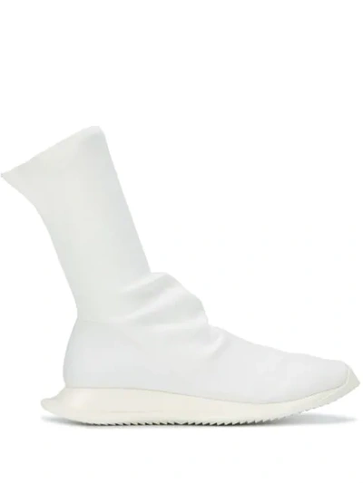 Rick Owens Drkshdw Sock Sneakers In White