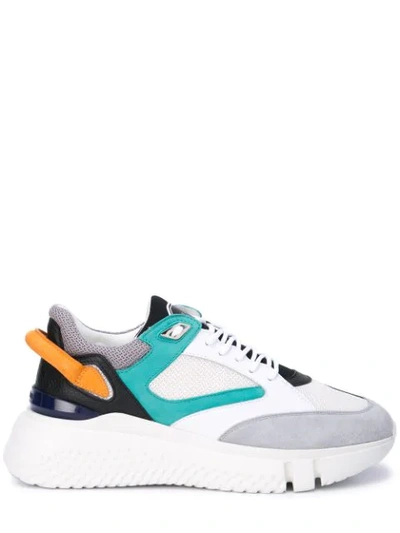 Buscemi Low-top Colour Block Sneakers In White