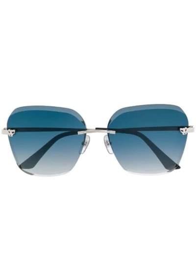 Cartier Panthère Sunglasses In Blue ,grey