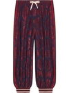 Gucci Bi-material Harem Style Pant In Red