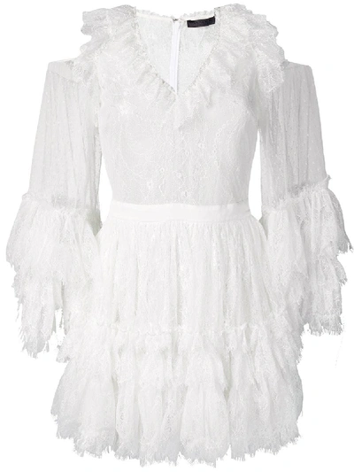 Amen Ruffle Dress - White
