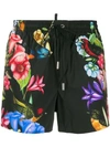 Dsquared2 Floral Print Swim Shorts - Black