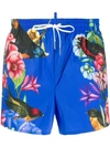 Dsquared2 Floral Print Swim Shorts - Blue
