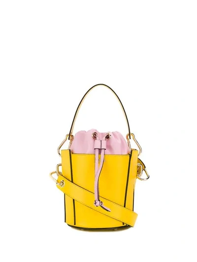 Msgm Small M Bucket Bag In Yellow